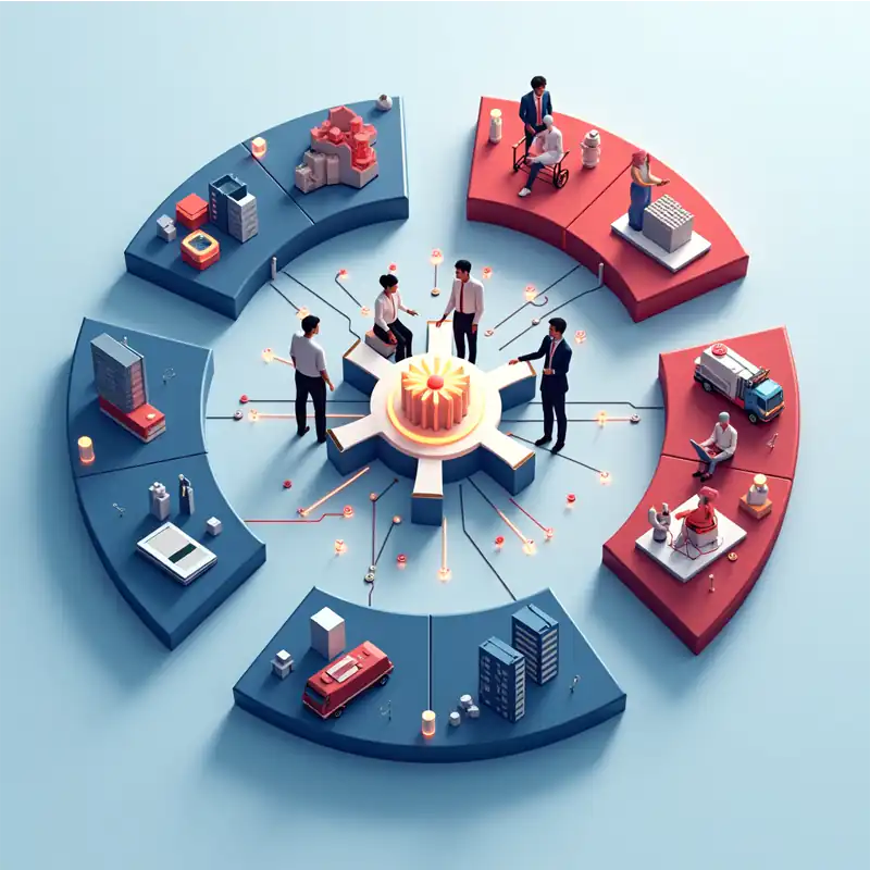 Modern workflow solutions and business process automation technology dashboard